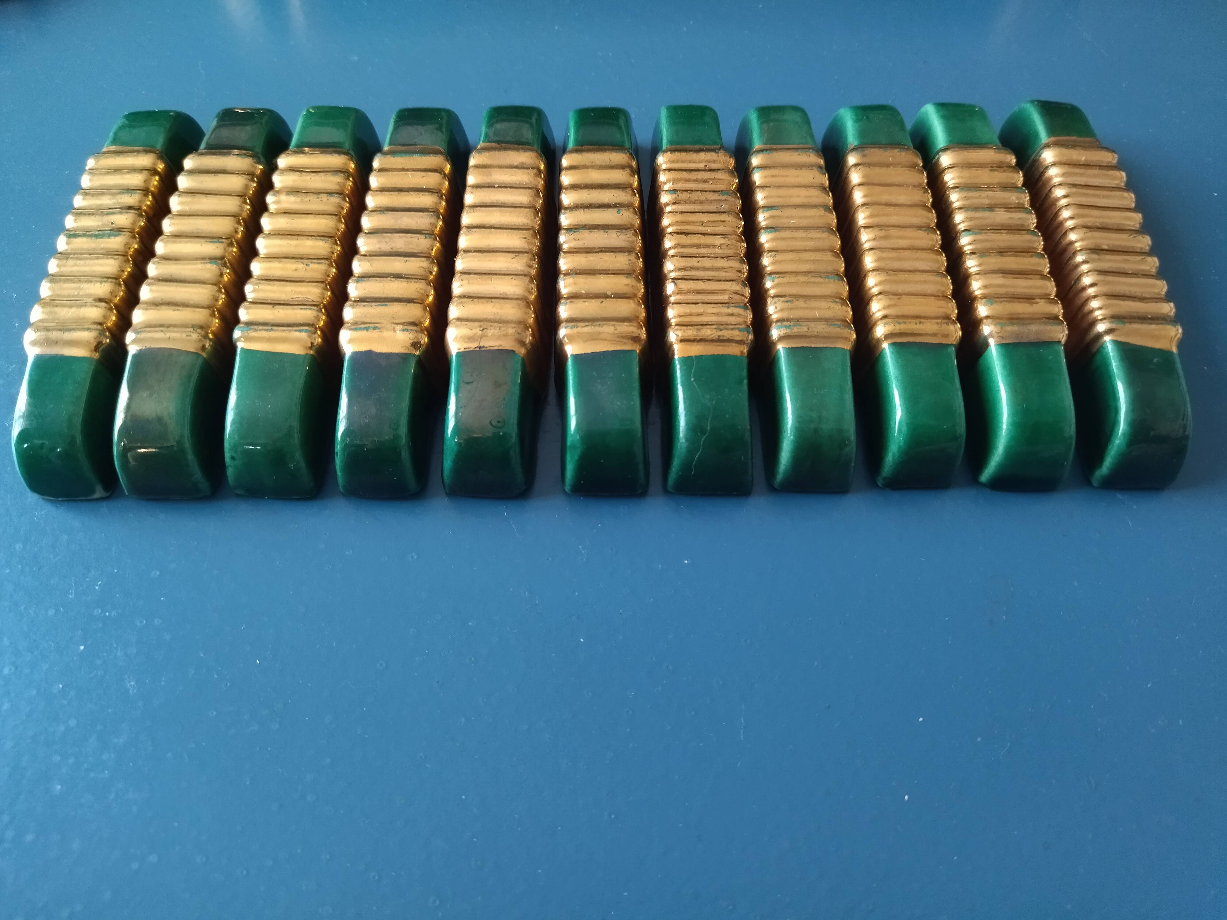 Old art deco table set in earthenware