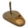 Plateau de service vintage bois, verre et bambou – années 60