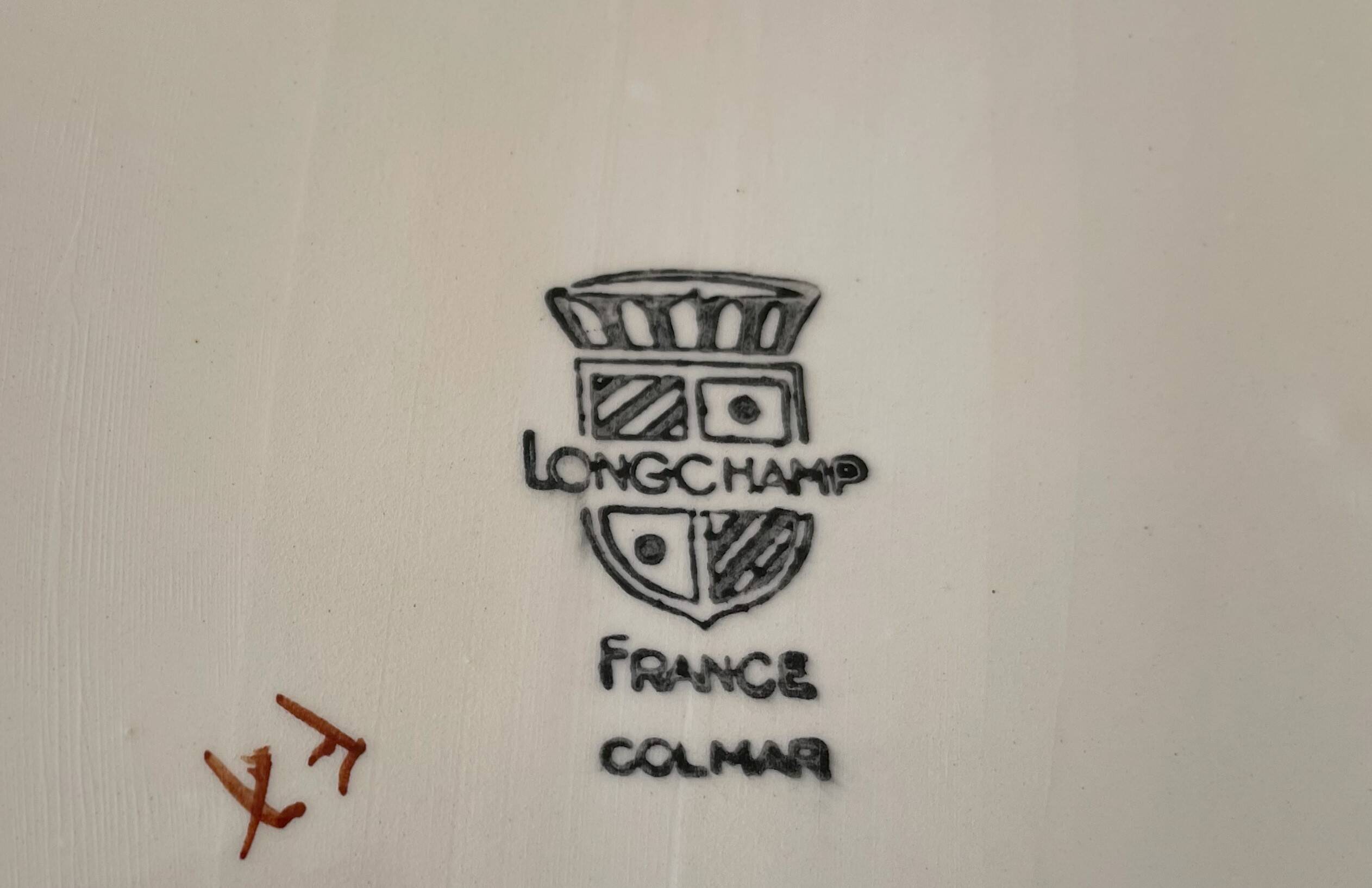 Antique Longchamp earthenware serving dish