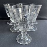 6 Water glasses n°2 - Baccarat/Saint Louis - 19th century