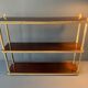 Mahogany and brass wall shelf
