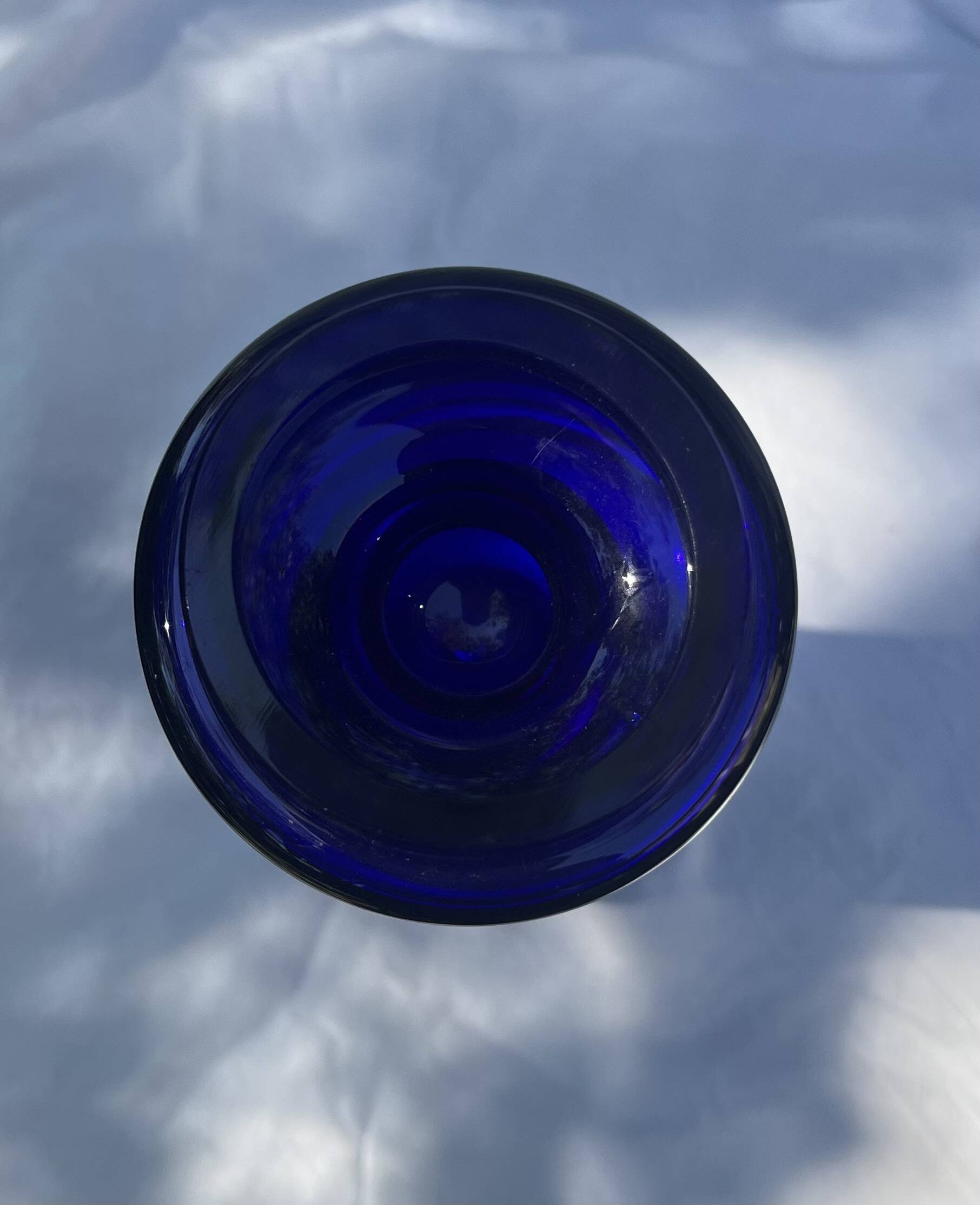 Pot d'apothicaire bleu cobalt vintage
