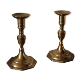 Pair of brass candlesticks