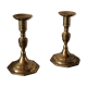 Pair of brass candlesticks