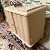 Beautiful pastel pink art deco bedside table