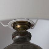 Enamelled stoneware ceramic lamp France 1970