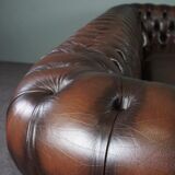 Chesterfield sofa in cowhide, 4 seats