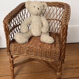 Children's armchair, woven wicker