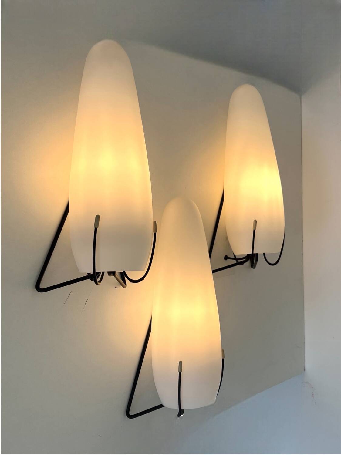 Three Scandinavian wall lamps by Louis Kalff for Philips, 1960s