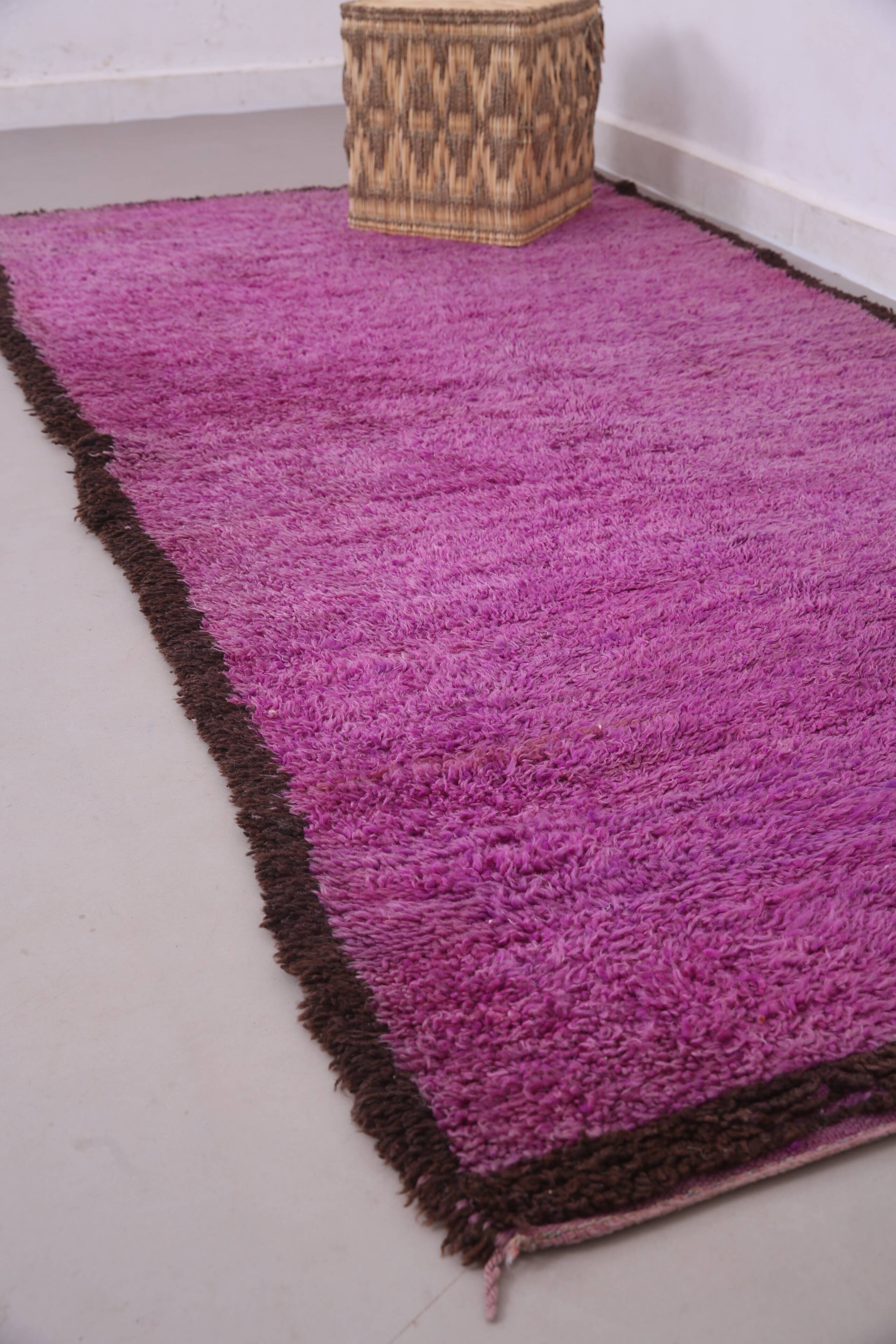 Vintage purple moroccan rug 134x272 cm - Berber rug - Wool rug handmade