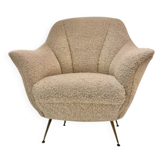 Fauteuil restauré style Ico Parisi, 1950 - 1960