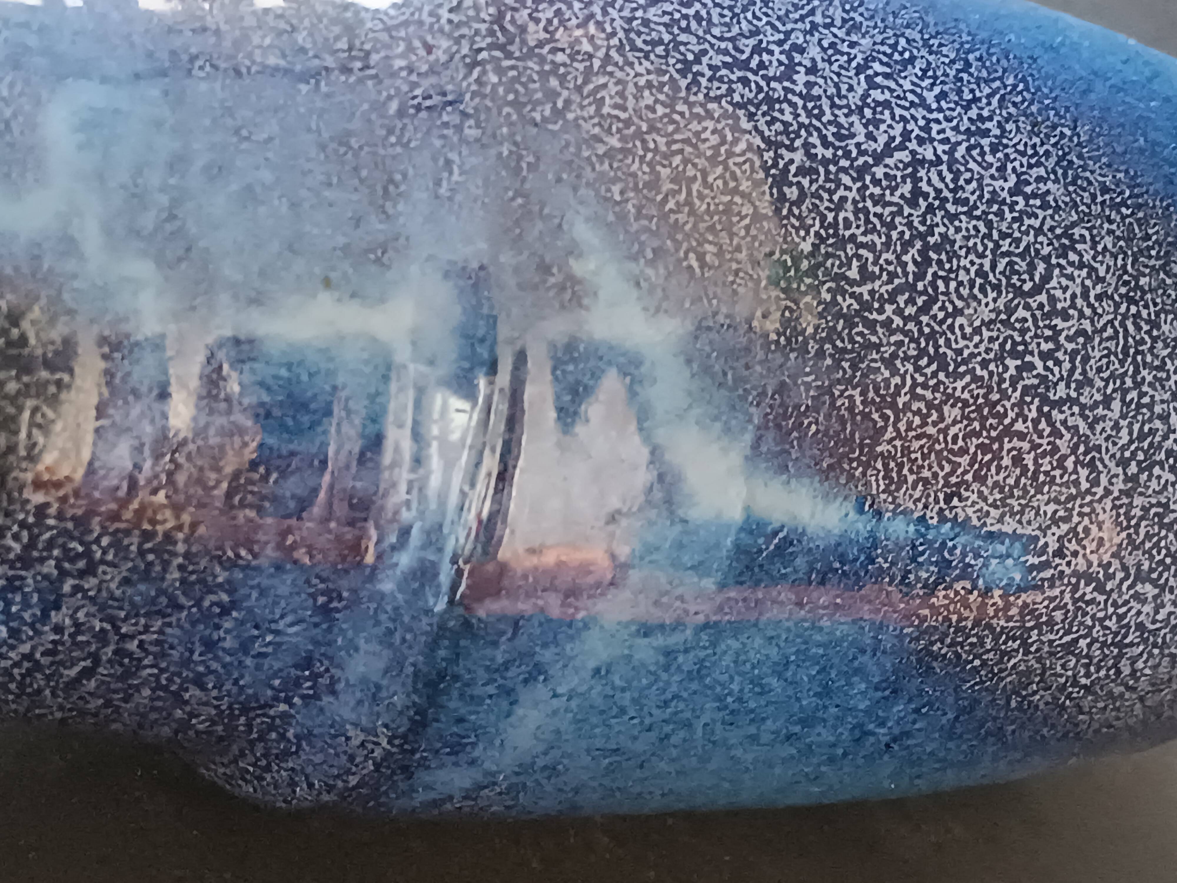 Blue stoneware jug La Combe du Lac Lamoura