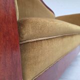 1950s, Danish 2-seater sofa in Biedermeier style, furniture velour.