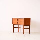 Vintage 1960s nightstand with two drawers