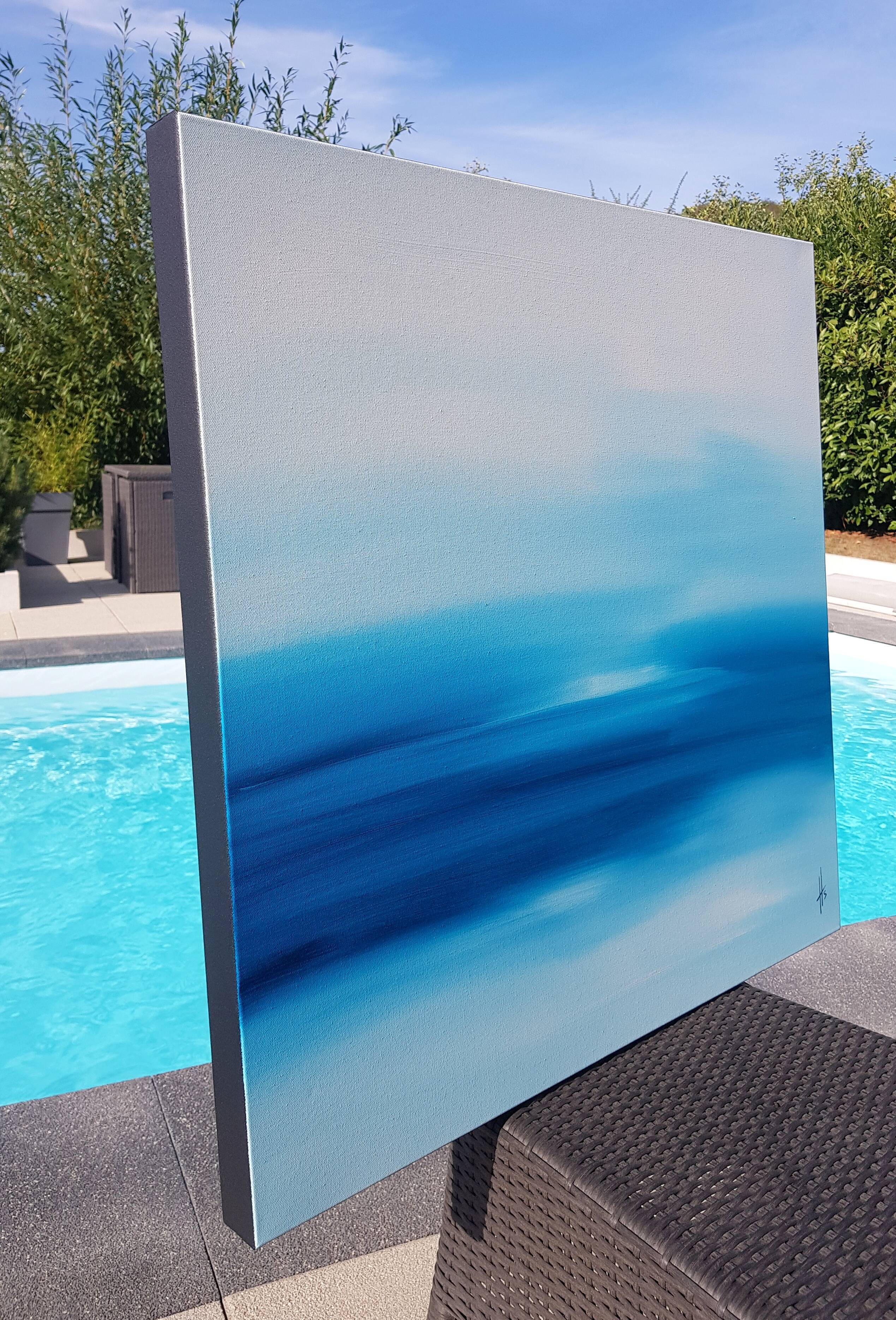 Abstract painting painting "AZURINE" handmade