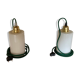 Pair of opaline lamps
