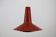 Dark red space age ceiling lamps by Bent Karlby for A. Schroder Kemi  -70's