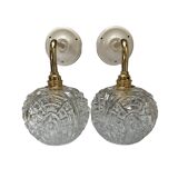 Pair of vintage globe wall lights