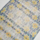 2x10 Blue & Yellow Vintage Runner Rug 73x328Cm