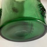 Xxl vase in sun-blown glass italian work empoli 1960