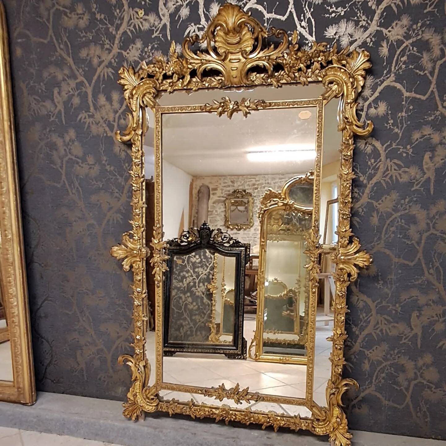 19th century mirror 177 x 114