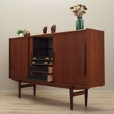 Buffet haut en teck, design danois, années 1960, production : Danemark