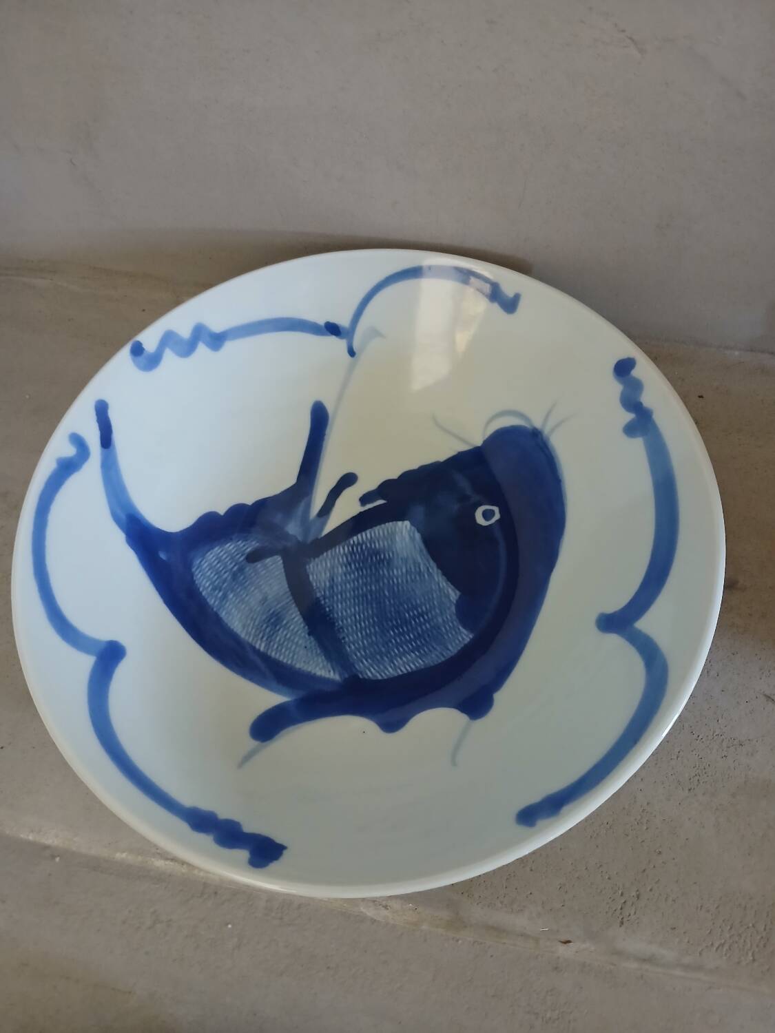 Antique Koi Carp Plate
