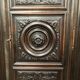 Antique Louis XIII armoire in solid walnut with carved doors