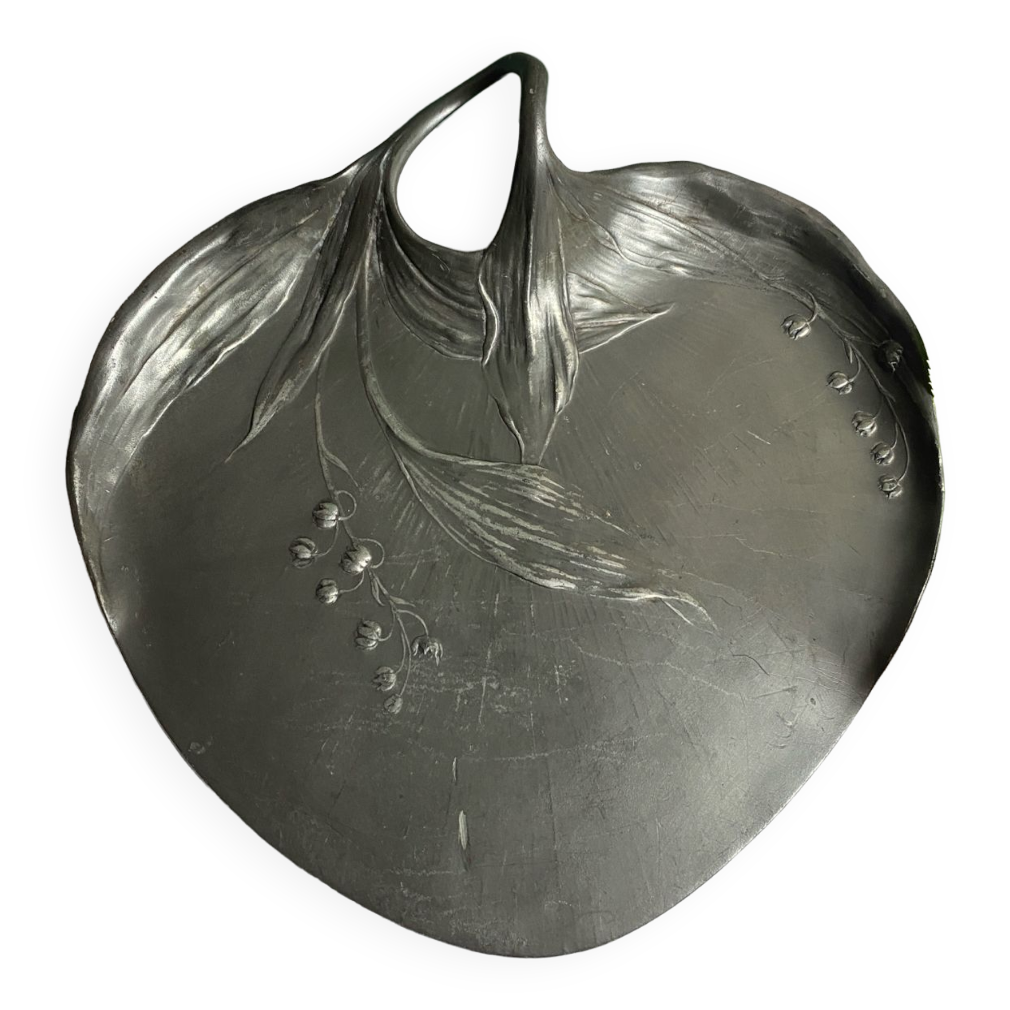 Large Art Nouveau pewter storage tray Kayserzin