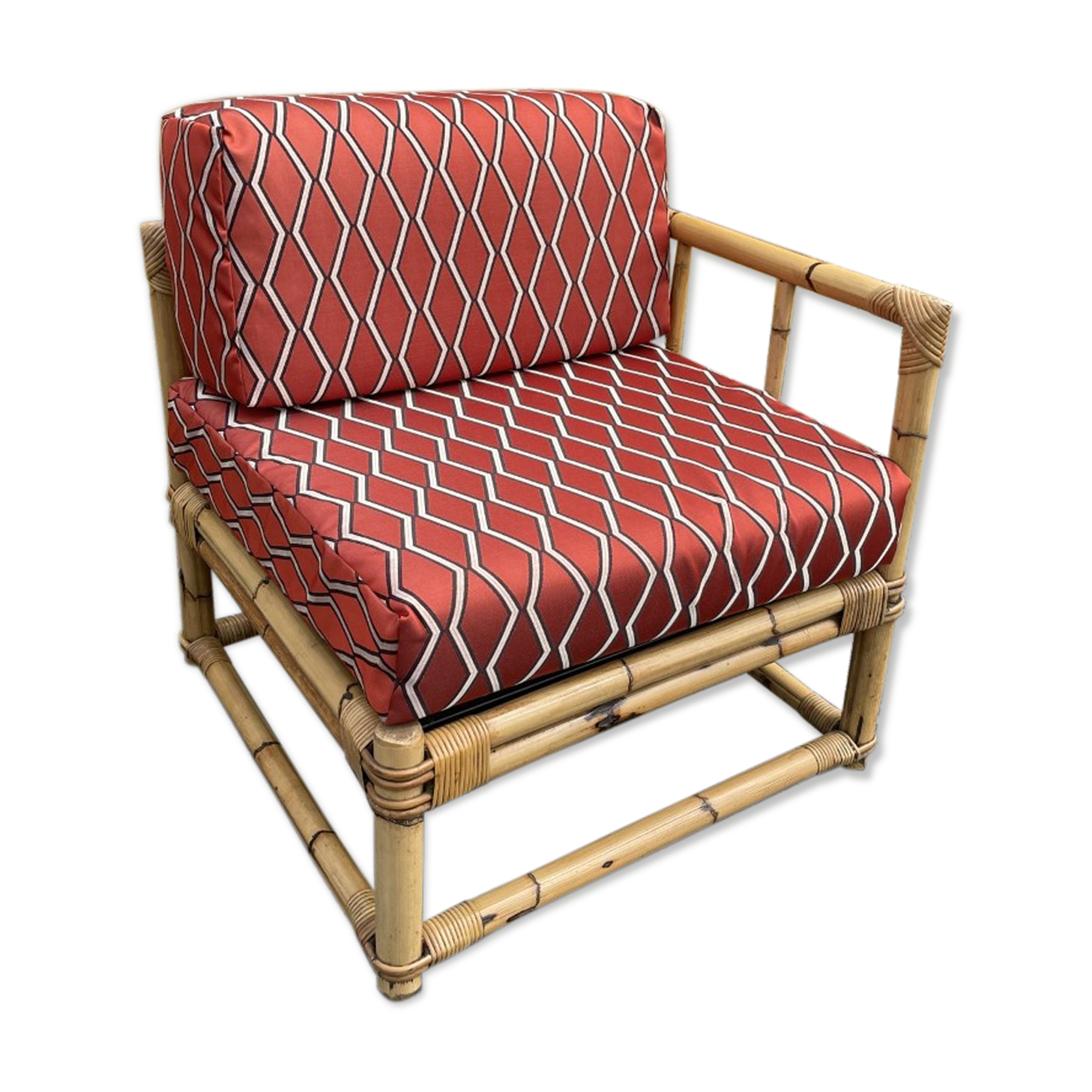 Vintage rattan armchair
