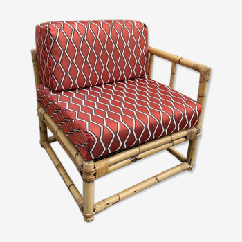 Vintage rattan armchair