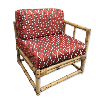 Fauteuil en rotin vintage