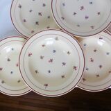 Set of 6 vintage porcelain soup plates from Salins 2103127