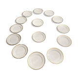 Set of 14 Empire porcelain plates from the Halley workshop