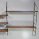 Etagère murale double modulable bois,  années 1960, Tomado, String.