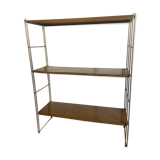 Self vintage metal wall shelf imitation wood in string or tomado style