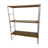 Self vintage metal wall shelf imitation wood in string or tomado style