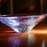Bohemian Alessandrite Glass Bowl Vase