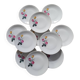 P.L. France porcelain dinner plates with roses — 1950s-60s