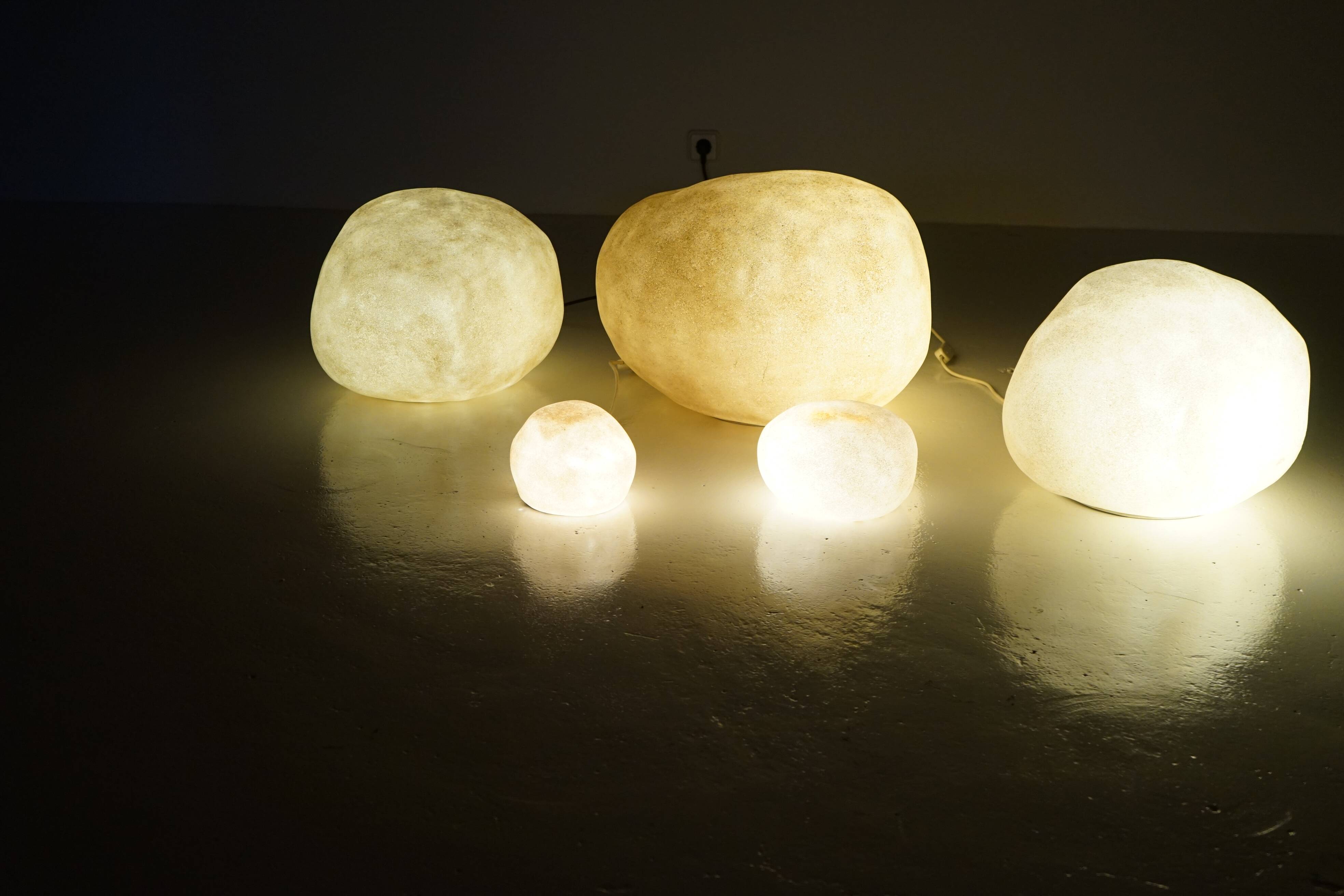 Moon Rock Andre Cazenave 1970 Paris Workshop A Signed Stone Lamp