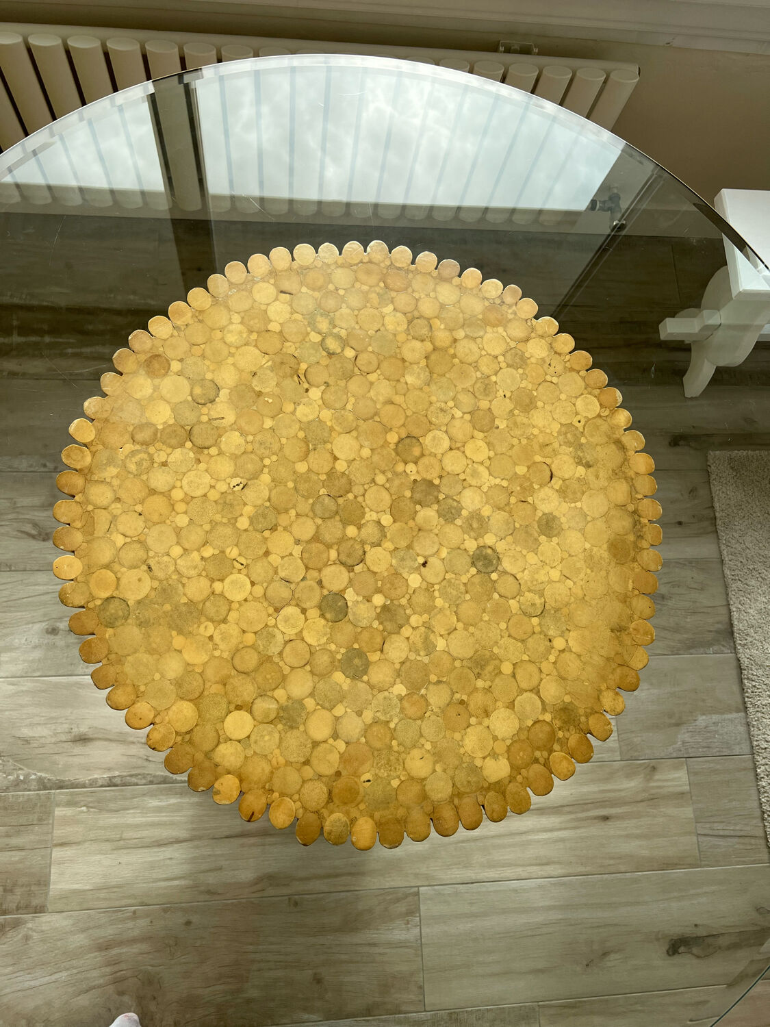 Bamboo and glass table