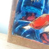 Enameled ceramic icon signed Michel Folscheid - Enamels of Saint Michel du Roc