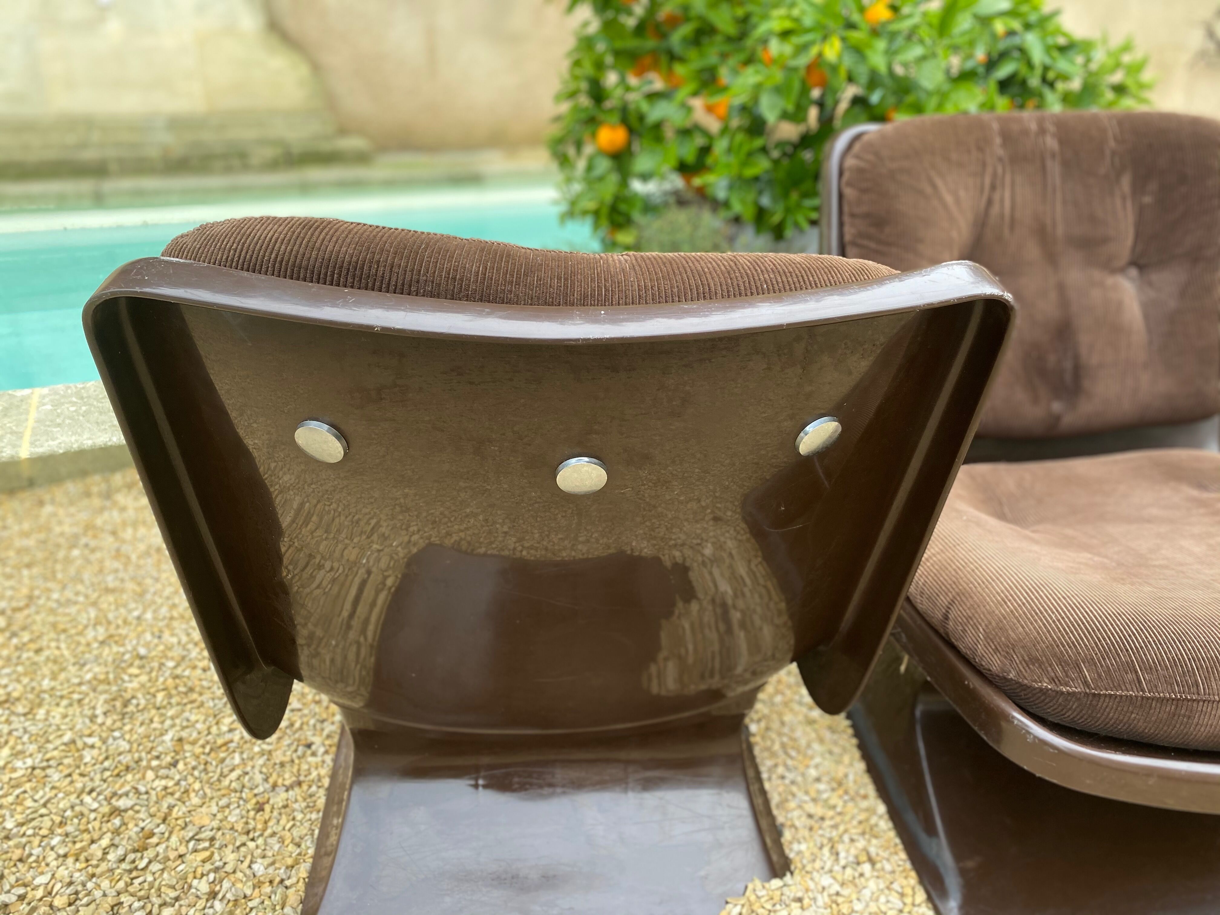 Set of 3 Albert Jacob easy chairs for Grosfillex 1970