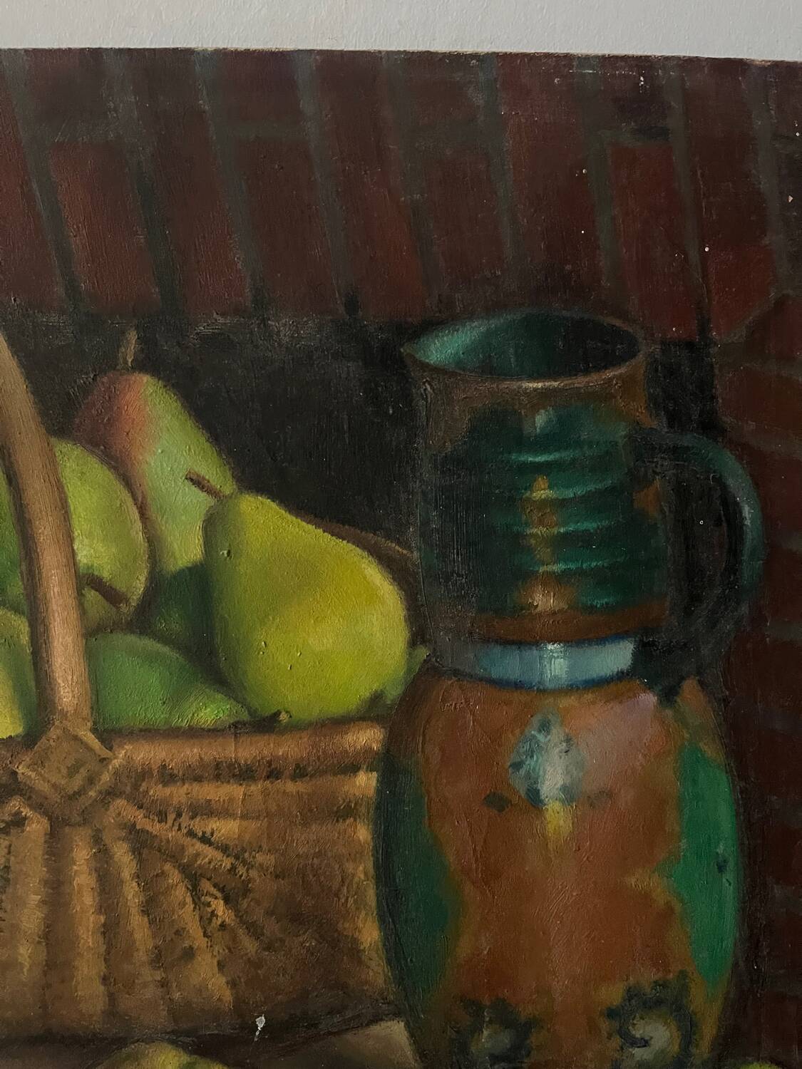 Still life of apples and pears, signed Robert Chaillat
