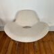 Pair of ultra-comfortable armchairs in white terry fabric