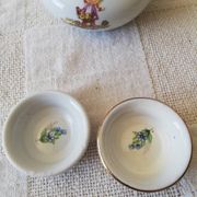 Lot dînette Vintage soupière et deux petites assiettes