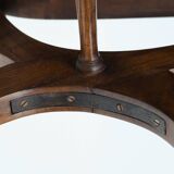 Pierre Lottier brown Spanish leather Slipper chairs by Almazan, 1950s