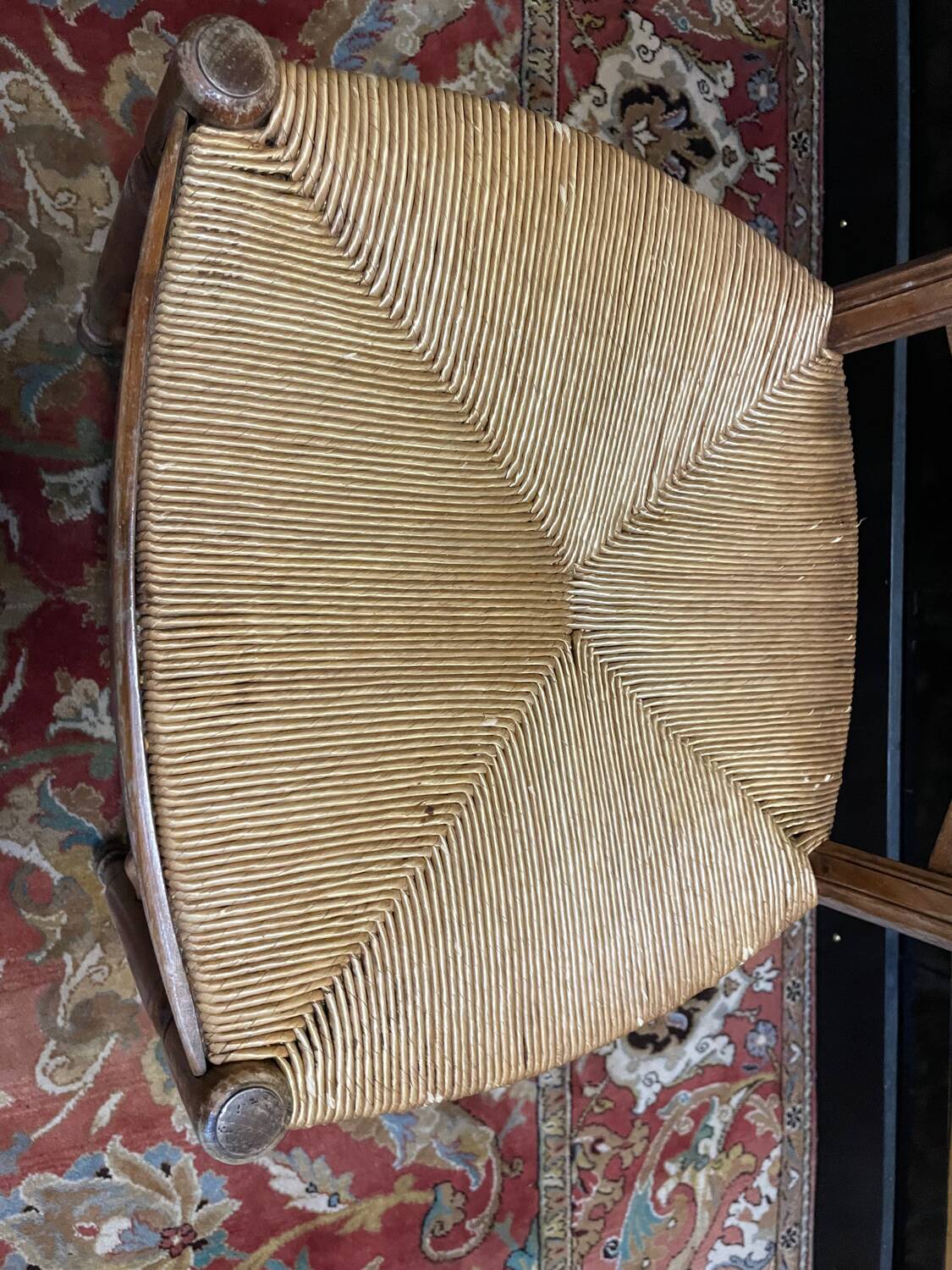Suite of 6 Provençal straw chairs