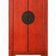 Antique Chinese Red Lacquer Cabinet – Traditional Wedding-Style Cupboard