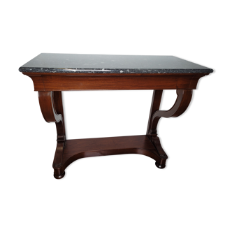 Old mahogany dining style console with a drawer